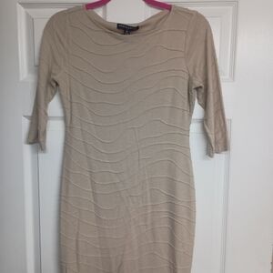 Sharagano Beige Textured Dress